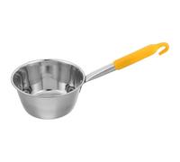 Louche de Camping Portable en Acier Inoxydable avec Bec Verseur | Format Compact 16,3cm, Bord Lisse sans Bavure, Usage une Main, pour Bain et Soupe