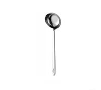 Louche de cuisine professionnelle en acier inoxydable 316 à long manche cuillère à soupe pour remuer le service - Outil de cuisine argenté 27 cm (A)