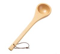 Louche de sauna en bois de cèdre de 38 cm avec cordon - Cuillère résistante à la chaleur pour enlever l'eau dans un seau en toute sécurité, accessoire de style scandinave pour maison spa