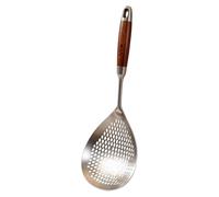 Louche Écumoire En Acier Inoxydable | Anti-Brûlure 42,2 Cm De Longueur En Acier Inoxydable Manche En Bois - Cuillères Passoires De Cuisine | Pour Frites Pâtes Dumplings Wonton Hot Pot Légumes Cuisine