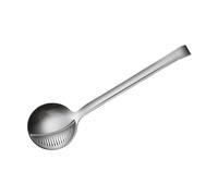 Louche Écumoire Filtre en Acier Inoxydable pour Soupe et Huile | Séparation de Graisse, Filtrage du Bouillon, Prise des Aliments, Finition Argentée, Usage la Cuisine