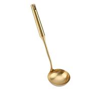 Louche en acier inoxydable - Cuillère à bouillon - Grande louche à soupe - Spatule de cuisine - Outil de cuisine pour la cuisine - Doré