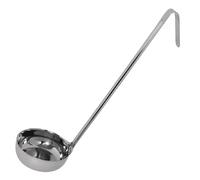 Vogue – Louche à fond plat GG004 en acier inoxydable 112 ml – Manche long avec crochet, Argenté
