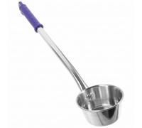 louche suspendue en acier inoxydable, avec longue poignée | Louche à eau en acier non magnétique, crochet de suspension peu encombrant, échelles de mesure claires, idéale pour un usage