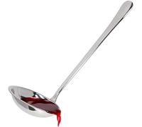 Louche universelle KADAX en acier inoxydable, louche de cuisson avec manche confortable, louche de cuisine, cuillère à soupe, louche, louche, cuillère à sauce (L: 25,4cm, argent)