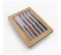 LOUIS Coffret Amefa 6 couteaux Steak Manche Bois de pakka mixés