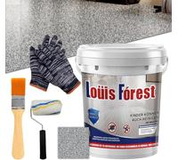 Louis Forest Peinture de sol époxy Resine Sol Exterieur, revêtement de sol époxy effet marbre brillant, imperméable et antidérapant, sûr et respectueux de l'environnement (gris foncé)