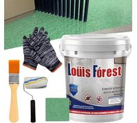 Louis Forest Peinture époxy pour sol extérieur en résine sol Revêtement de sol en résine époxy à effet marbre, imperméable et antidérapant, sûr et écologique (vert