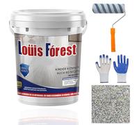 Louis Forest Peinture pour sol en résine époxy, peinture à sable époxy pour le béton, le revêtement de sol Louis Forest Fl-oor Coating, Pintura Epoxica Para Pisos, imperméable et antidérapant (gris