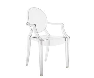 Louis Ghost chaise à accoudoirs transparente Kartell - 8034105780163