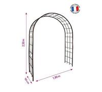 Louis Moulin 3006 Arche pour Plantes Grimpantes Métal Fer Vieilli 180 x 50 x 250 cm