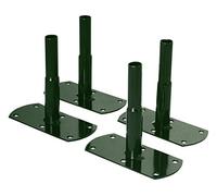 Louis Moulin 3314 Pack de 4 Pieds Tube Rond à Visser Métal Vert Sapin 13 x 6 x 12 cm