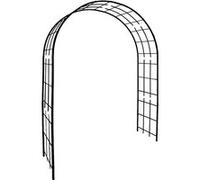 Arche de Jardin Treillage Noir Charbon - Support Plantes Grimpantes et Décoration Extérieure, Acier Robuste Résistant UV et Gel, Fabrication Française, Montage Facile