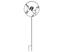 Louis Moulin – Décoration jardin à planter Oiseaux – 122 cm, métal, époxy anti-UV/gel Anthracite