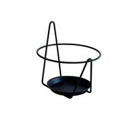 Louis Moulin Essentis Porte-Pots Soucoupe Mural Noir Ø 20-22cm - Fixation Murale Discrète - Acier Époxy Anti-Rouille
