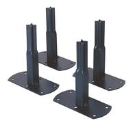 Louis Moulin Pack 4 Pieds Tube carré 20 à Visser 13x6x12 cm - Anthracite - Made in France