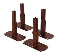Louis Moulin Pack de 4 Pieds Tube carré à Visser Fer Vieilli 13 x 6 x 14 cm 3516 - Made in France