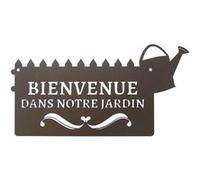 Louis Moulin Pancarte décorative en métal Bienvenue - 31x16,5cm - fer vieilli G