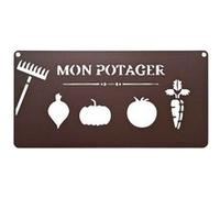 Louis Moulin Pancarte décorative en métal Mon potager - 25x12,5cm - fer vieilli G