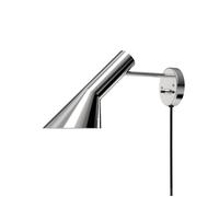 Louis Poulsen Applique murale AJ Acier inoxydable poli E14 avec interrupteur et câble