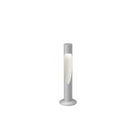 Louis Poulsen Flindt Garden Wege-/Pollerleuchte, hauteur 34,5cm, gris aluminium, avec plaque de base