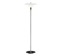 Louis Poulsen Lampe sur pied PH 3½‑2½ – Chrome, verre opalin et acier, culot E27