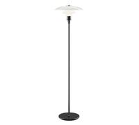 Louis Poulsen Lampadaire PH 3½-2½ – Verre opalin et acier – Noir – E27