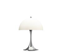 Louis Poulsen Panthella 250 Portable V3 Chrome Akku Tischleuchte, Chrome Opal Beige