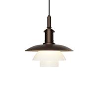 Louis Poulsen PH 3/3 Pendant Aged Brass Pendelleuchte, Opal / Brass