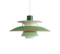 Louis Poulsen Suspension PH 5 - tiges de raccordement couleur laiton - Vert