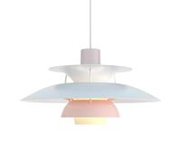 Louis Poulsen Suspension PH 5 Ø500. Pastel-gris huître-bleu-rose