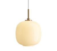 Louis Poulsen Suspension VL45 Radiohus Ø17.5cm Brass-pale yellow glass