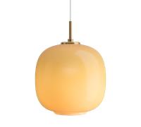 Louis Poulsen Suspension VL45 Radiohus Ø25cm Brass-amber glass
