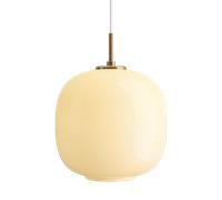 Louis Poulsen Suspension VL45 Radiohus Ø25cm Brass-pale yellow glass