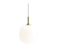 Louis Poulsen VL 45 Radiohus 175 Pendelleuchte, Brass / Glossy White Opal Glass