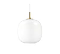Louis Poulsen VL 45 Radiohus 250 Pendelleuchte, Brass / Glossy White Opal Glass