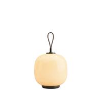 Louis Poulsen VL 45 Radiohus Portable Akku Tischleuchte, Brass / Glossy Pale Yellow Glass