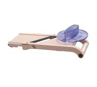 Louis Tellier - Mandoline japonaise Benriner Premium 95 mm - ABS + Inox | Véritable, fabriquée au Japon ; tranche fruits, légumes, frites, juliennes ; 3 lames 1/2/7mm, pied antidérapant, poussoir