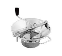 Louis Tellier - Moulin professionnel N°5 inox, légumes, presse-purée inox | Fabriqué en France ; double écrasement, sauces, purées, compotes, soupes ; 5kg en 1min, grille Ø3mm incluse, manivelle ergo