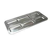 Plaque 6 financiers en fer blanc Gobel