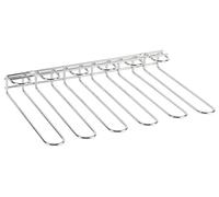 Louis Tellier Rack à verres double fixation - Porte-verres - Support Mural ou sous-étagère - Acier Chromé - Environ 20 verres - 45 x 36 x 6 cm
