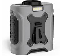 LOUISWARE Ventilateur de ceinture portable 10 000 mAh 18 000 tr/min avec temps de fonctionnement max 24 h, 5 vitesses de réglage avec lampe de poche LED et affichage de charge, refroidissement pour