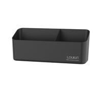 loukin Porte-marqueurs magnétique et adhésif, plateau d'accessoires effaçables à sec, organisateur de rangement magnétique pour tableau blanc, verre ou réfrigérateurs (noir)