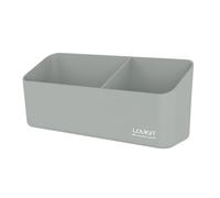 loukin Support de marqueur magnétique et adhésif, plateau d'accessoires effaçable à sec, organiseur de rangement magnétique pour tableau blanc, verre ou réfrigérateur (gris)