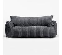 Lounge Pug Canapé Pouf Josephine pour Enfant en Velours Côtelé - Canapé Confortable pour Filles et Garçons - Noir