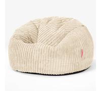 Lounge Pug Pouf Poire Classique pour Adulte en Velours Côtelé - Confortable, Facilement Transportable - Crème