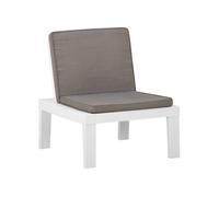 vidaXL Chaise longue de jardin avec revêtement Plastique blanc