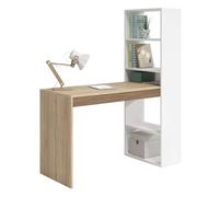 Forés Bureau Artik Duplo – étagère réversible, Blanc & chêne canadien 120x53x144 cm
