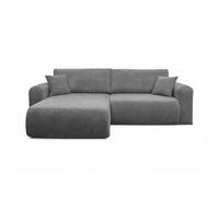 LOUNGITUDE Canapé ALYA d'angle Compact réversible et Convertible 4 Places en Velours côtelé
