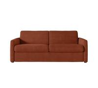 LOUNGITUDE Canapé Convertible Agathe système Couchage Express en Velours côtelé - Matelas épaisseur 13cm